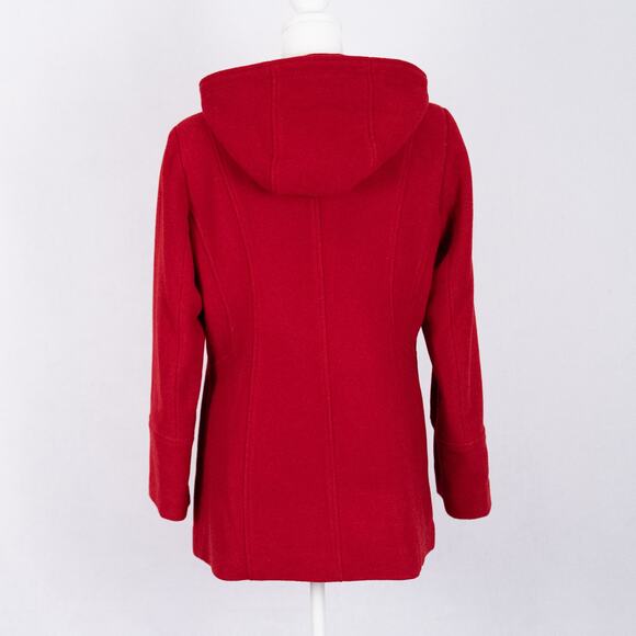 Classic Wool Blend Pea Coat Red Women's SMALL Rory Gilmore Blair Waldorf Gossip - Picture 3 of 5